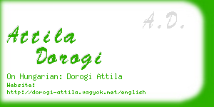attila dorogi business card